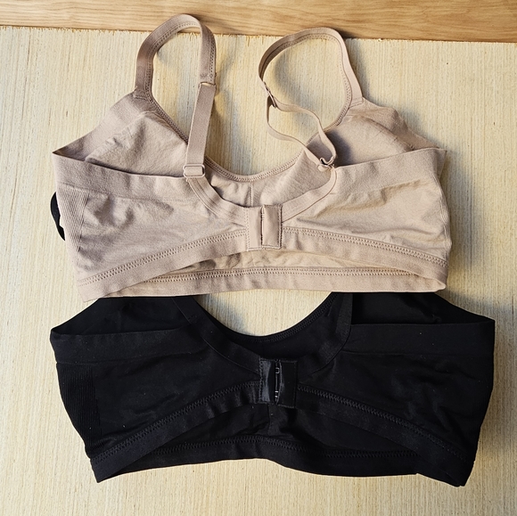 Felina Ladie's Side Smoothing Seamless Wire-Free Adjustable Bra Nude/Black - Picture 5 of 15